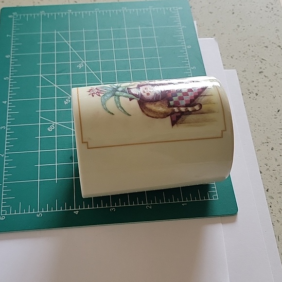 Otagiri Japan Figi Graphics. Yellow Tabby Cat Kitten & Vase Coffee Mug. - Picture 7 of 12